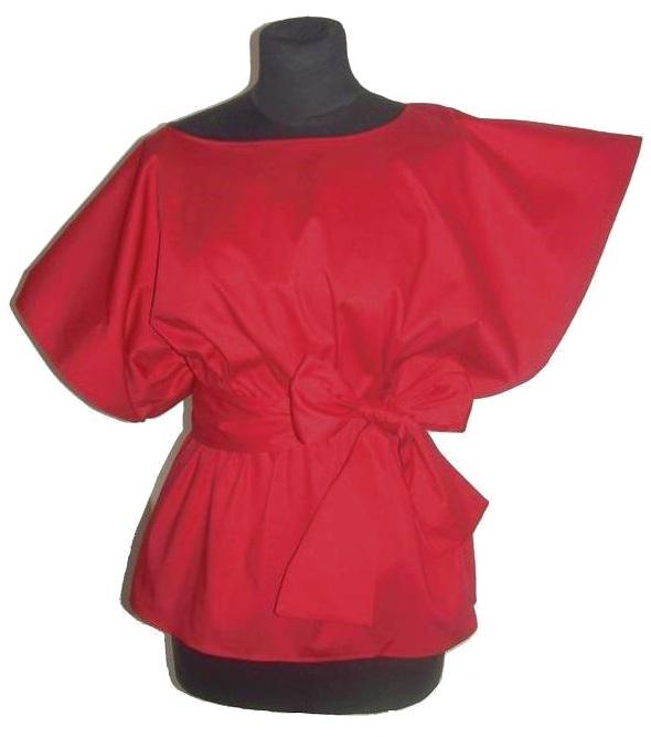  nnie wystaw Bluzka - koszula czerwona rozmiary 32-42 (BL-1)